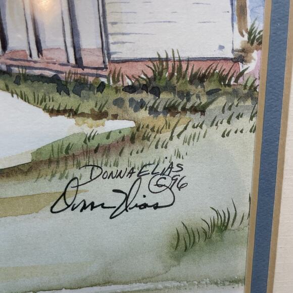 Vtg Yaquina Bay Lighthouse OR Watercolor 11"x14" Artist Signed Unframed Matted - Picture 3 of 9